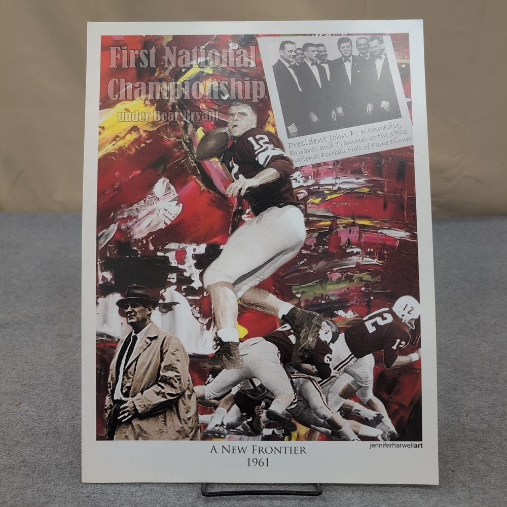 Jennifer Harwell Art History of Alabama Crimson Tide Football Print 13 Piece Set - Picture 13 of 13